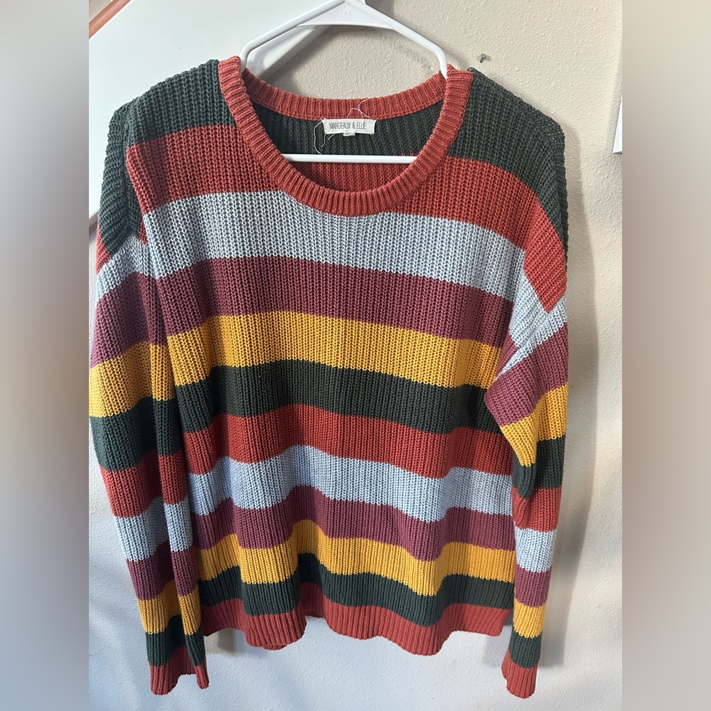 Morgeaux & Ellie Striped Sweater in Large